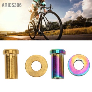 Aries306 Brake Caliper Nut Rust Proof Titanium Alloy C Clamp Fixed with Washer for Road Bikes 15mm