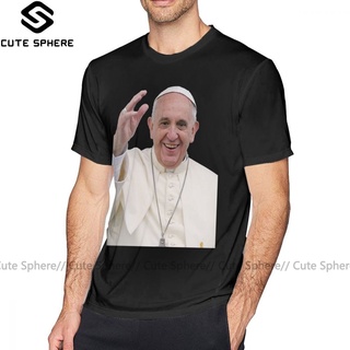 ถูกสุดๆเสื้อยืดแขนสั้น ผ้าฝ้าย พิมพ์ลาย NBF3F23R97R Christian Pope Francis Fun 100 สําหรับผู้ชาย ER66WR14540 SD23WQ14728