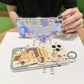 เคสโทรศัพท์ Samsung Galaxy M52 /Galaxy M22 /Galaxy A03S /Galaxy A22 4G /Galaxy A22 5G /Galaxy A52 4G /Galaxy A52 5G Phone Casing Rhinestone Bling Blu ray Glitter Lovely Cartoon Sunshine Girl Wristband Bracket Phone Soft Case เคส Samsung Galaxy M52 5G