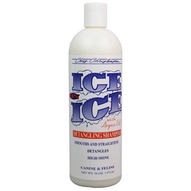 Chris Christensen : Ice on Ice Detangling Shampoo ช่วยไม่ให้ขนสุนัขหรือแมวพันกัน ขนลื่นสวย 473 ml.