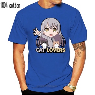 ใหม่ เสื้อยืดลําลอง แขนสั้น พิมพ์ลาย Bang Dream Yukina Minato Roselia Cat Lovers สําหรับผู้ชาย