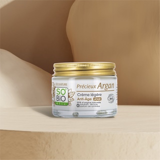 SOBIO Precious ARGAN ANTI-AGING DAY CREAM 50 ml.โซ ไบโอ อีติค พรีเชียส อาร์แกน เดย์ ครีม (ครีมบำรุงผิวผสมอาร์แกนออยล์)