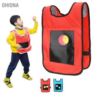 OHIONA Dodgeball Tag Stickness Vest Outdoor Children Throwing Target Game with Balls for Kid