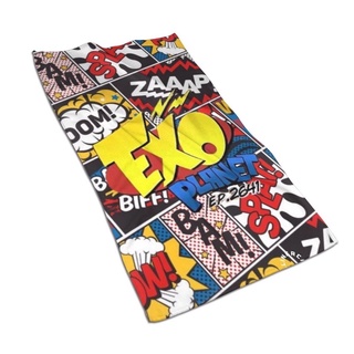 Exo ผ้าขนหนูไฟเบอร์พิมพ์ลายผ้าขนหนูแฟชั่น 27.5x15.7นิ้ว