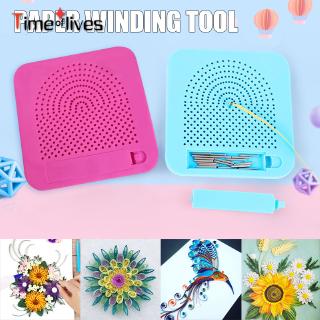 TF▶ Paper Quilling Board with Pins Grid Guide for Paper Crafting Winder Roll Square DIY Craft Tool
