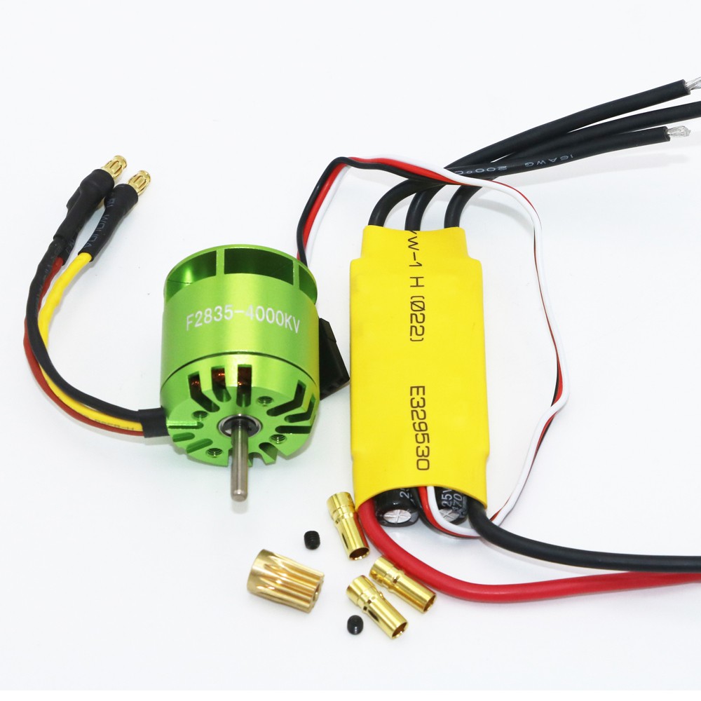 มอเตอร์ไร้แปรงถ่าน 4,000KV สําหรับเฮลิคอปเตอร์บังคับ ALIGN TREX T-450 Rex พร้อม XXD30A ESC