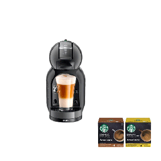 NESCAFE DOLCE GUSTO MINIME BLACK เครื่องชงกาแฟ + STARBUCKS AMERICANO HOUSEBLEND + STARBUCKS AMERICANO VERANDA BLEND