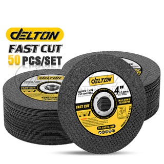 (50 ใบ) DELTON ใบตัดเหล็ก สแตนเลส 4 นิ้ว 1.0 mm อย่างดี FAST CUT รุ่น DT-FASTC-988 (50 ใบ) ใบตัด สำหรับ หินเจียร 4 นิ้ว