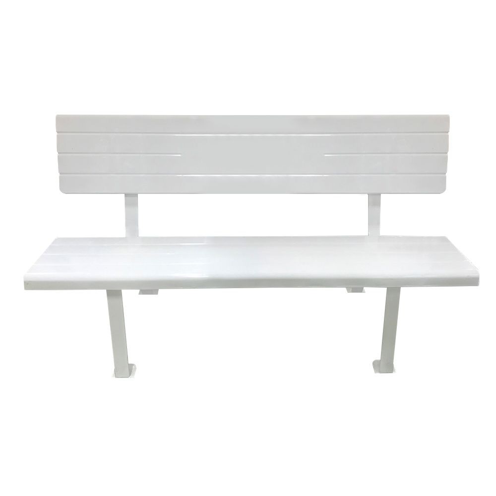 WHITE BACKREST CAST PLASTIC BENCH 130CM ม้านั่งสนาม SUPERWARE สีขาว โต๊ะและเก้าอี้ เฟอร์นิเจอร์นอกบ้าน สวนและอุปกรณ์ตกแต
