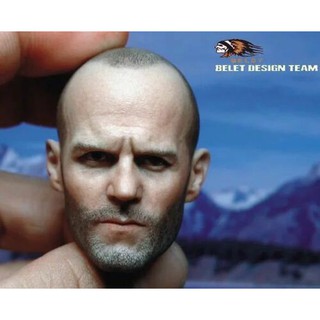 A  BELET BT012 Head2.0 1/6 Jason statham Head Sculpt Death Squads Tough Guy Head