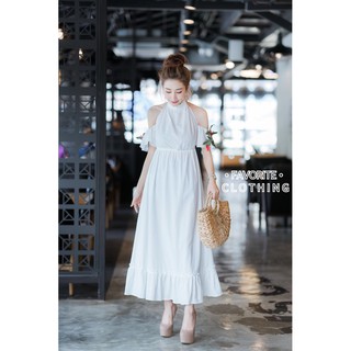 💋Maxidress คล้องคอแต่งดอก💋