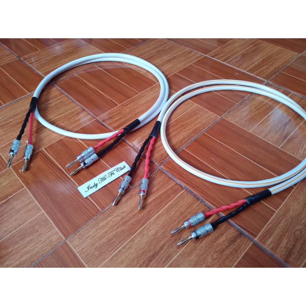 สายลำโพง Monster Cable รุ่น S14-4R-CL ขั้ว Banana Nakamichi แบบ 2 เส้น พร้อมใช้งาน