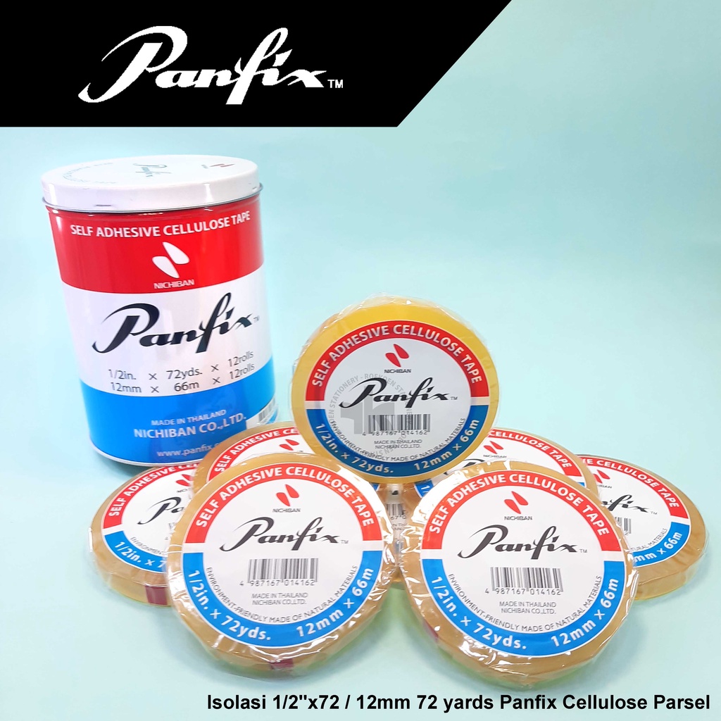 ฉนวนเซลลูโลส Panfix 1/2"x72 / 12mm x 72 หลา (แกนใหญ่) พัสดุ