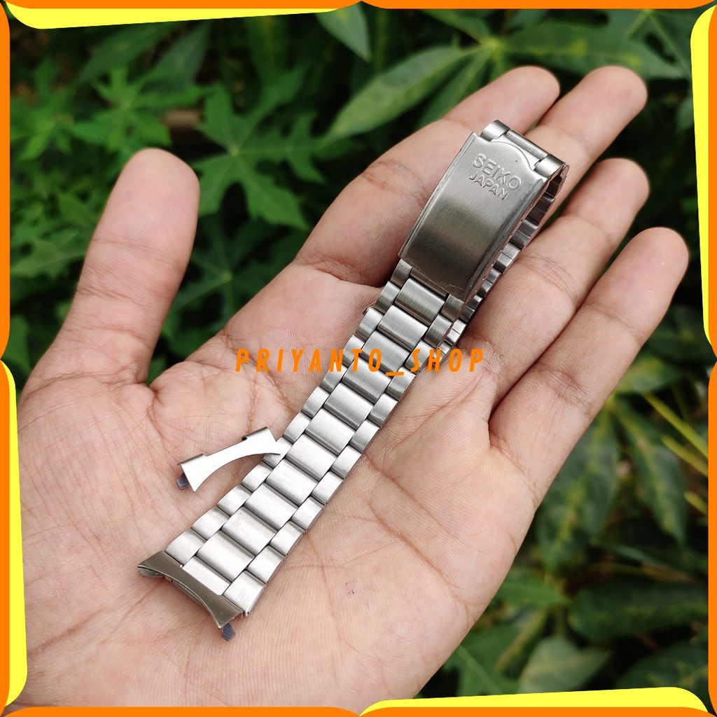 Seiko 5 Autometc 20mm สายนาฬิกาโซ่สแตนเลส Seiko 5 อัตโนมัติ 20mm เงินนาฬิกา Bend Seiko 20mm