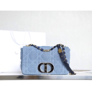 [ทักแชทก่อนสั่งซื้อ] Dior Caro denim สียีน  งานดีสุดเทียบแท้ค่ะ ขนาด: 25.5 x 15.5 x 8 ซม.