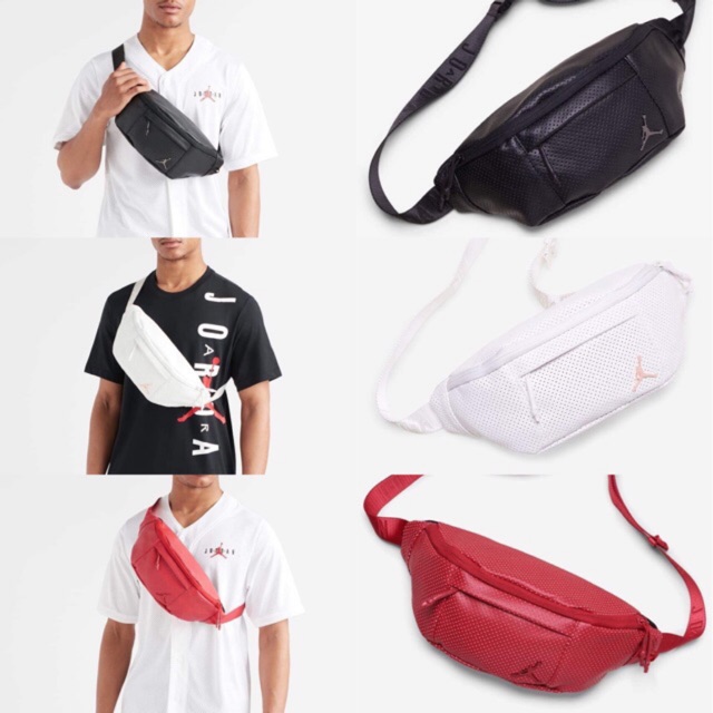 • Jordan Crossbody Perforated leather Bag