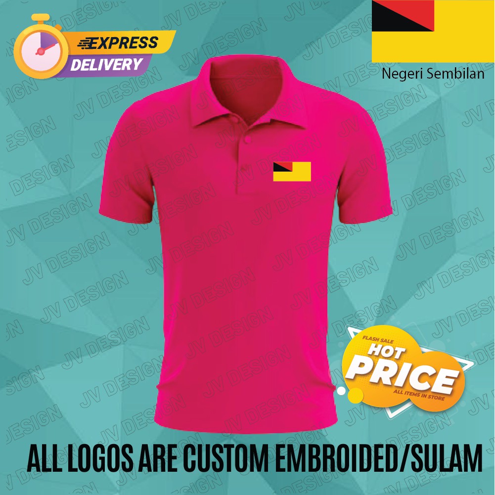 HEBAT🔥 [SULAM]RE4 NEGERI SEMIBILAN HOT LOGO POLO EMBROIDERY BAJU LELAKI PEREMPUAN POLO TEE!! ผ้าฝ้าย