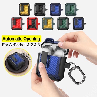 Lenuo เคสหูฟังบลูทูธ ซิลิโคน คาร์บอนไฟเบอร์ กันกระแทก สําหรับ AirPods Pro 3 2 1