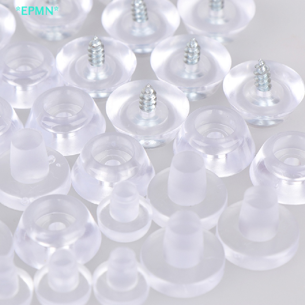 Epmn> ใหม่ แผ่นสไลด์รองขาโต๊ะ เก้าอี้ โซฟา แบบใส นิ่ม 10 ชิ้น