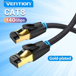 Vention CAT8 Ethernet Cable SFTP Patch Cable RJ 45 Lan Cable 40Gbps Super Speed Cotton Braided Network Cable for PC Macb