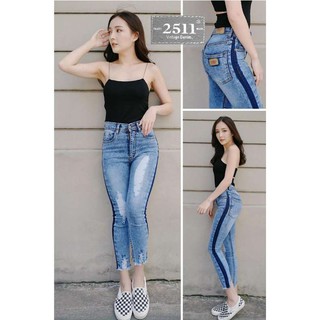 [ถูกที่สุด] Saza Shop 2511 Vintage Jeans กางเกงยีนส์ ผญ เอวสูง กางเกงยีนส์ยืด by Saza Shop