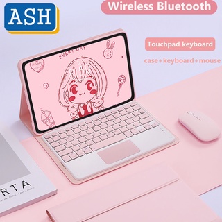 Ash เคสคีย์บอร์ด เมาส์ ทัชแพด บลูทูธ ไร้สาย สําหรับ Lenovo Tab P12 12.7 นิ้ว 2023 M10 Plus 3rd 10.6 Pro 11.2 2nd Plus 11.5 P11 Pro 11.5 Plus 11 นิ้ว