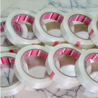 (ส่งจากไทย) FILAMENT TAPE (เทปใย ลายตาข่าย) ขนากกว้าง 1 นิ้ว ยาว 30 เมตร