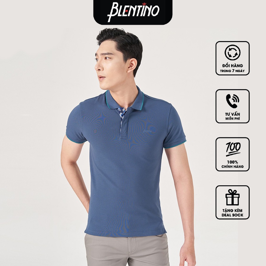 เสื้อโปโลผู้ชายคอปกเปิดแขนสั้น BLENTINO PL022(2)