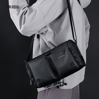 TAIDU ผู้ชายกระเป๋า Crossbody กระเป๋ากีฬาออกกำลังกายกระเป๋าสะพายกระเป๋าสันทนาการความจุขนาดใหญ่ไนล่อนตารางกระเป๋าเป้สะพายหลัง