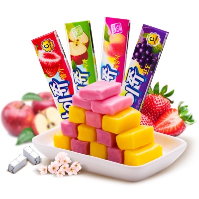 crown my chew ซูกัสเกาหลี ลูกอมเกาหลี รสพัช องุ่น แอปเปิ้ล สตอเบอรี่ 44g grape peach strawberry appl