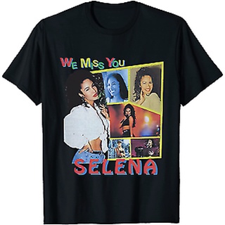 แขนสั้นcrew neckเสื้อยืด พิมพ์ลาย Selena Quintanilla We Miss You สไตล์วินเทจ สําหรับผู้ชาย และผู้หญิง ไซซ์ S - 3XlS-XXXX