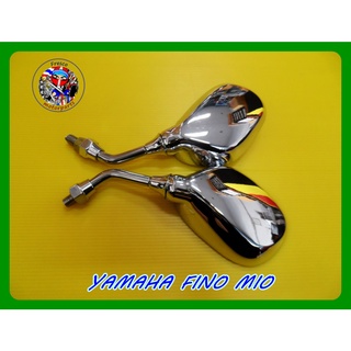 กระจกมองหลังย่อชุบ L/R Yamaha Fino Mio 10mm. Mirror Set Model FRESH