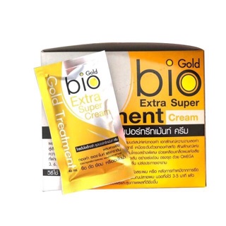 (24ซอง/กล่อง) Gold Bio Extra Super cream Treatment สีทอง