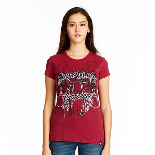 BODY GLOVE Womens Premium Tee T-Shirt เสื้อยืด ผู้หญิง สีแดง-25