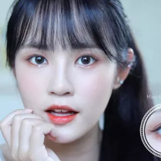 💖 Kitty kawaii ๑ mini Primo สายตา -00 ถึง -1000 brown gray Contact lens ราคาถูก คอนแทคเลนส์ บิ๊กอาย ฟรีตลับ