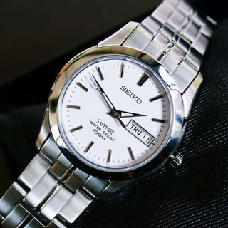 Win Watch Shop นาฬิกา Seiko กระจกแซฟไฟร์ กันรอยขีดข่วน รุ่น SGG713P1 กันน้ำ 100 เมตร สายแสตนเลส หน้าปัดสีขาวสุดหรู