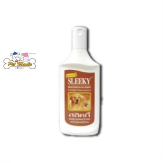 SLEEKY สลิคกี้ แชมพูบำรุงขนและผิวหนัง สำหรับสุนัขขนสีน้ำตาลทอง 80 CC.