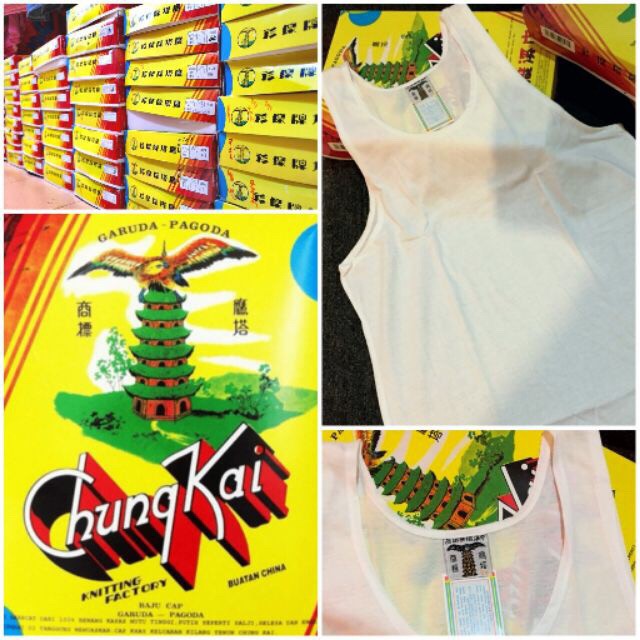 ORINGINAL PAGODA MEN SINGLET 401 / SINGLET PUTIH PAGODA 401