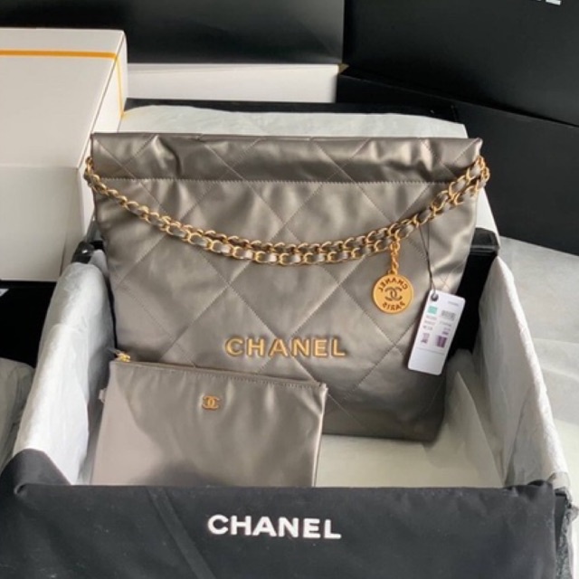 ori • New Chanel 22 Small handbag  กระเป๋าสะพาย เกรดออริจินอล หนังแท้ เกรดใช้แทนใบจริงได้ งานสวยตรงปก