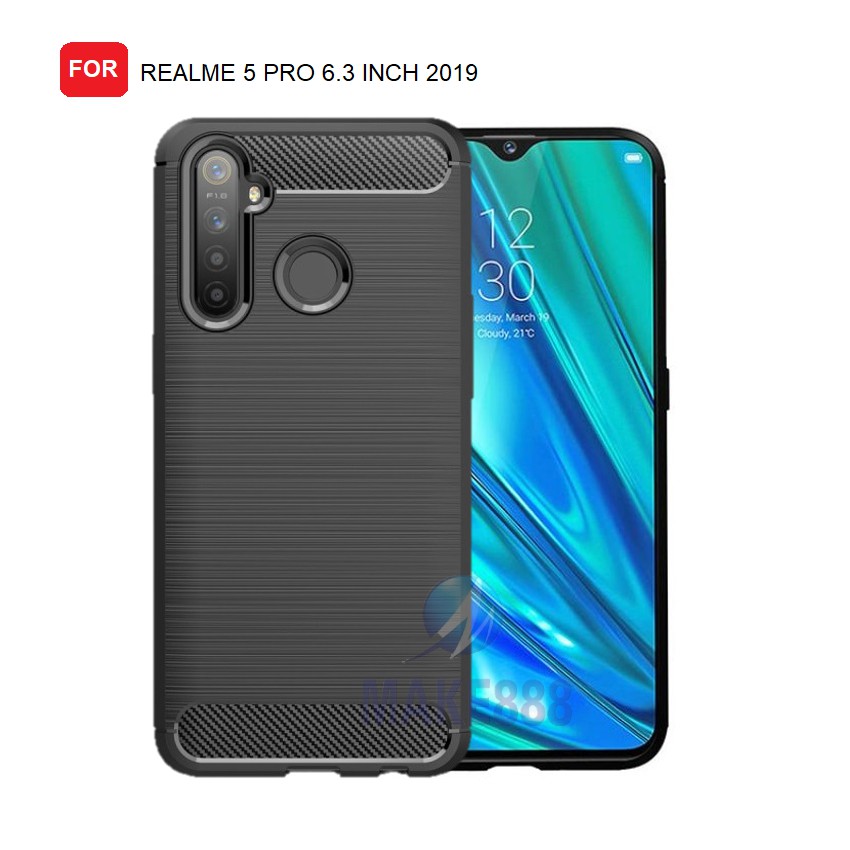 เคส Ipaky Carbon Fiber REALME 5 | 5i | 5s | 5 PRO Softcase TPU กันกระแทก