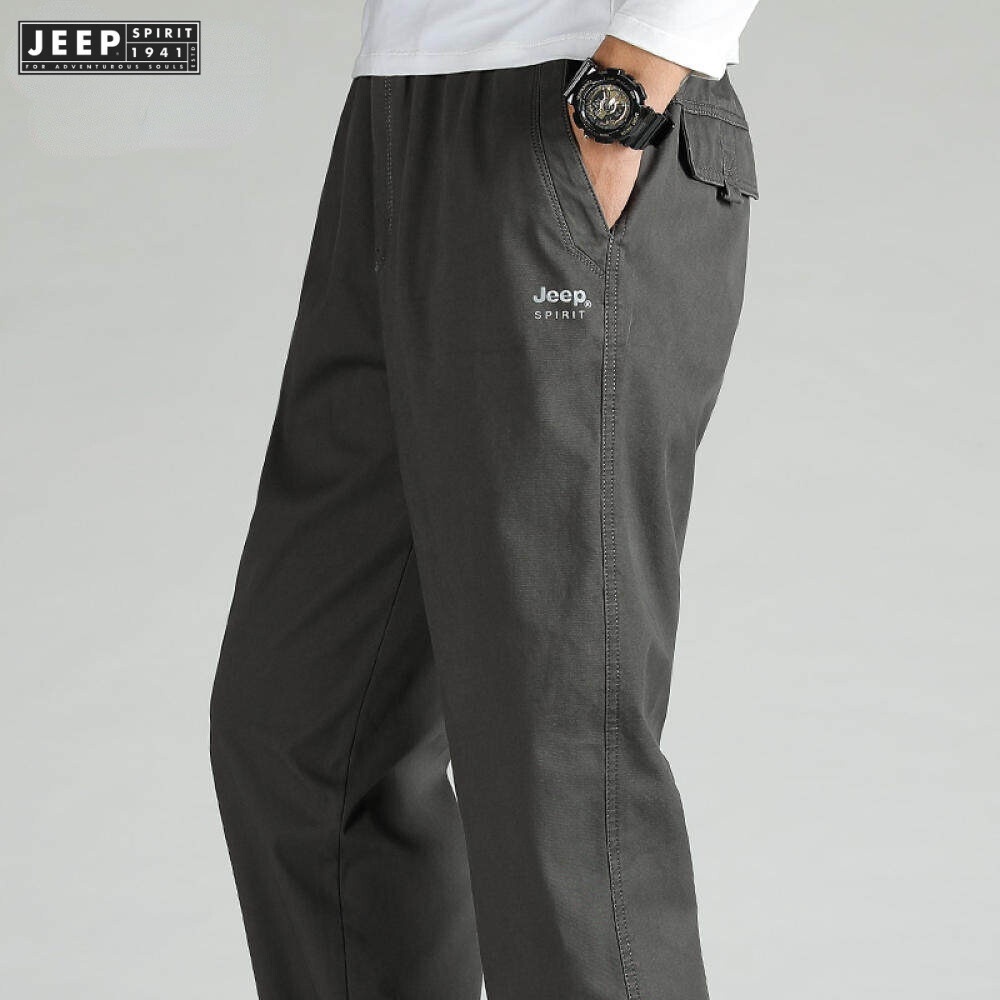 JEEP SPIRIT 1941 ESTD กางเกงลำลองผู้ชาย สำหรับฤดูใบไม้ผลิและฤดูใบไม้ร่วง สไตล์ cargo ทรงหลวม สไตล์แฟชั่นใหม่