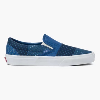 [ของแท้ ส่งฟรี จากไทย] VANS CLASSIC SLIP-ON - (TIE PRINT PATCHWORK) TRUE NAVY/TRUE WHITE