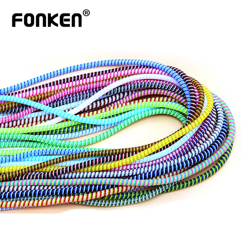 FONKEN Data Line Protection Rope Cable Protector Colorful Bobbin Winder Anti-break Anti-dirt Headset Cover