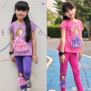 Disney Sofia the first Girl T-Shirt and Legging - เสื้อยืดเด็กผู้หญิง และเลกกิ้ง เจ้าหญิงโซเฟีย สินค้าลิขสิทธ์แท้100% characters studio