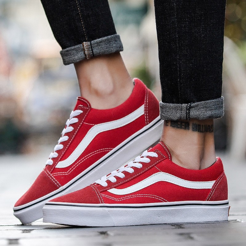 vans old skool low top รองเท้าผ้าใบลําลองแฟชั่นสําหรับผู้ชาย