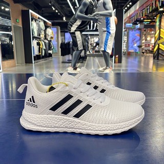 Ready Stock Adidas ! New Popcorn Running Casual Sports Shoes Mens/womens Shoes White/silver 2 Colors 9 Sizes New 2020