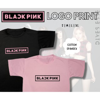 Black Pink Tees Aestheticเสื้อยืด