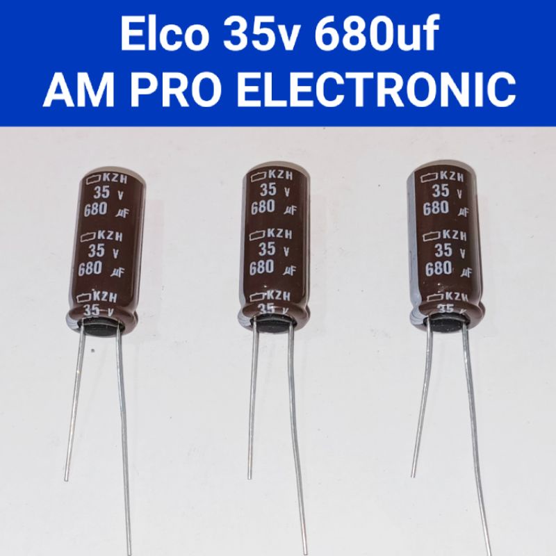 Elco 35v 680uf Elko 680uf 35v สีน้ําตาล Long Body Panganti 35v 470uf