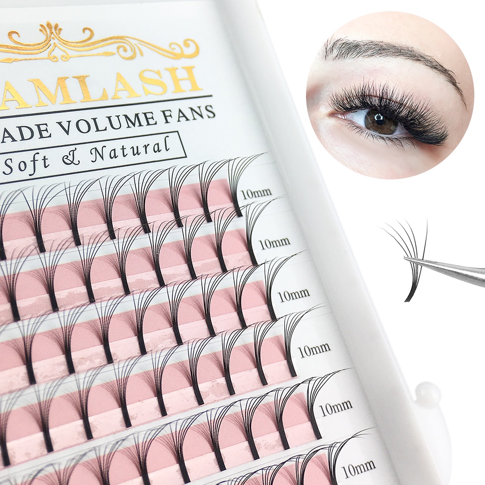 Glamlash ขนตาปลอม 5D ก้านยาว ขนมิงค์ แฮนด์เมด ระดับเสียง รัสเซีย สําหรับต่อขนตา แต่งหน้า