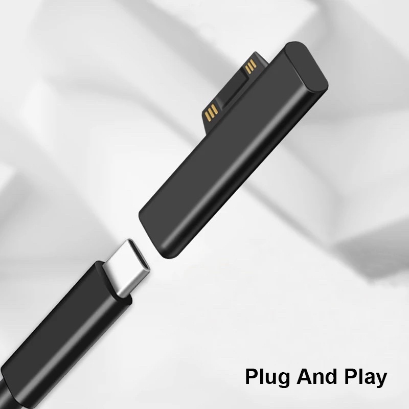 102W USB Type C PD Fast Charging Plug Converter For Microsoft Surface Pro 8 7 6 5 4 3 USB-C อะแดปเตอร์Surface Book1 2 3 ราคา ถูกที่สุด ดีลบีเคเค แกลเลอรีภาพที่ 5